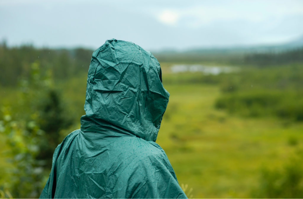 wandelen in de regen