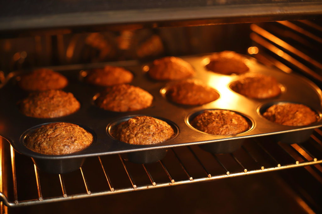 Havermoutmuffins in de oven