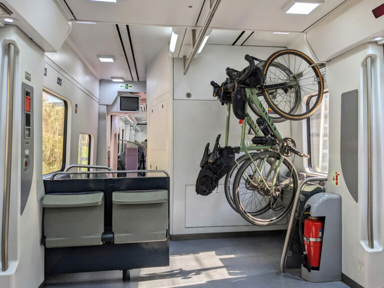 Fietsplaatsen in trein