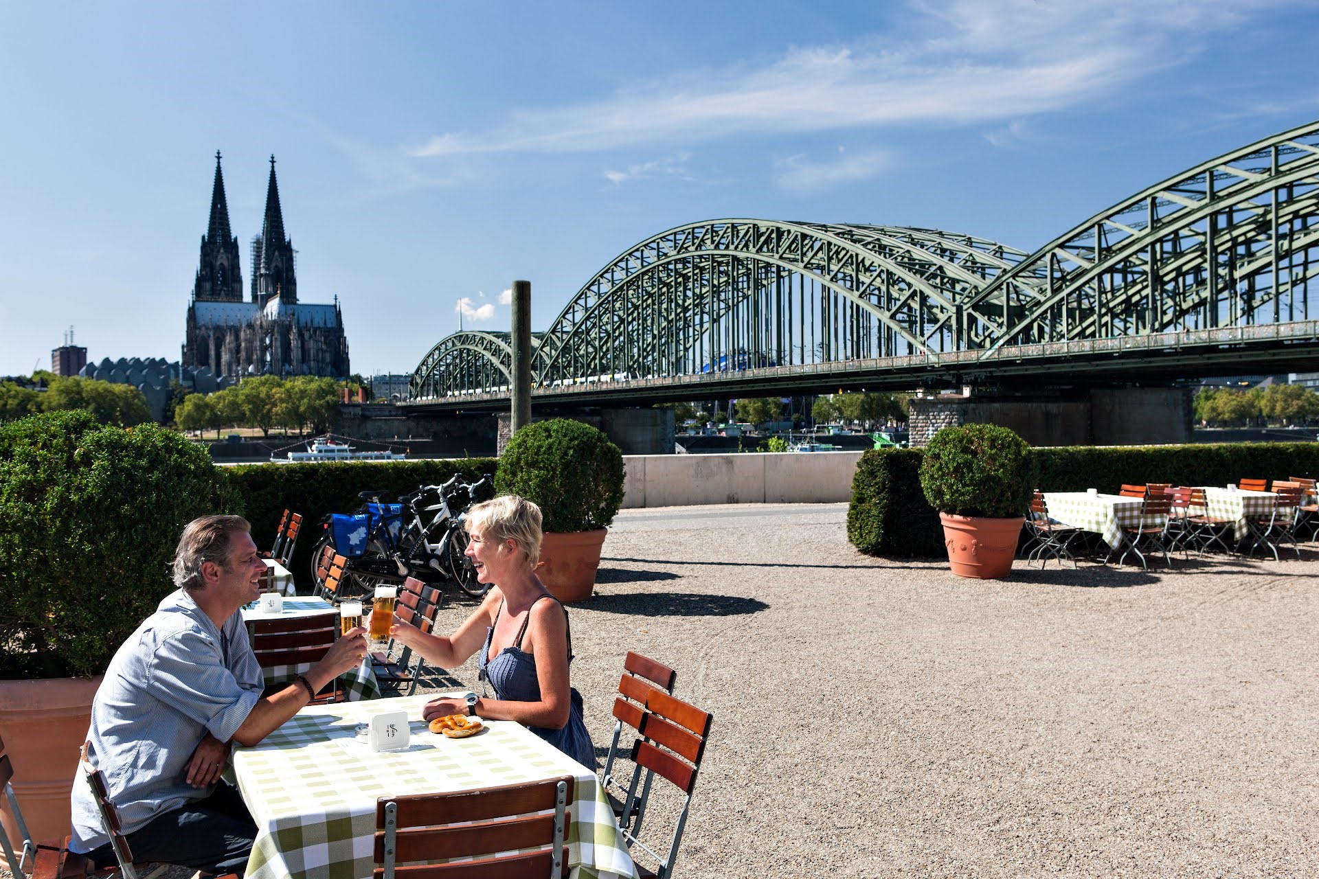Rheinradweg, Keulen. Foto European Cyclists' Federation, P. Gawandtka