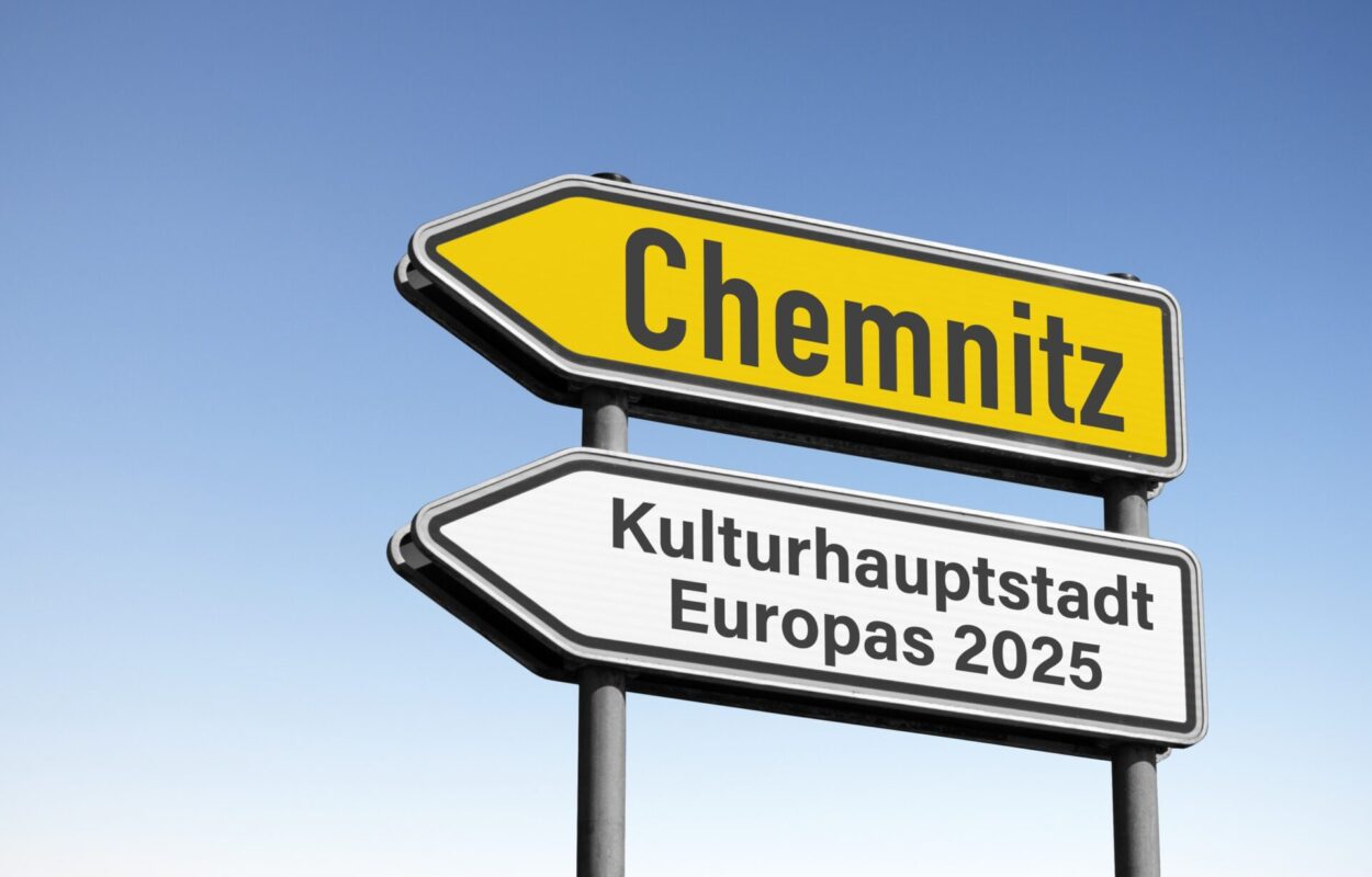 Chemnitz, Kulturhauptstadt Europas 2025, Werbetafel, (Symbolbild)